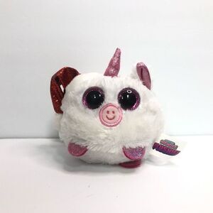 white unicorn snowflake‎ amazing squishee plushie from stud red hat christmas 4”